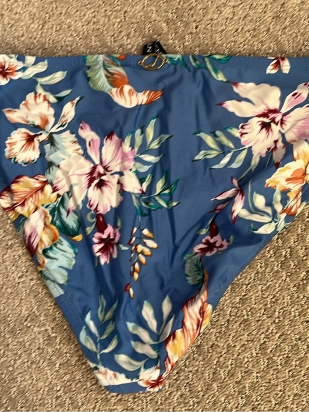 Floral Blue Tankini Swim Set - Brand:Jantzen Size 14 EXCELLENT CONDITION
